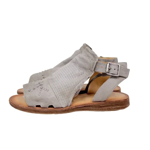 Miz Mooz - Leather Ankle-Strap Sandals - Fifi - Glacier Gray - 40 EU / 9-9.5 US - Picture 5 of 10